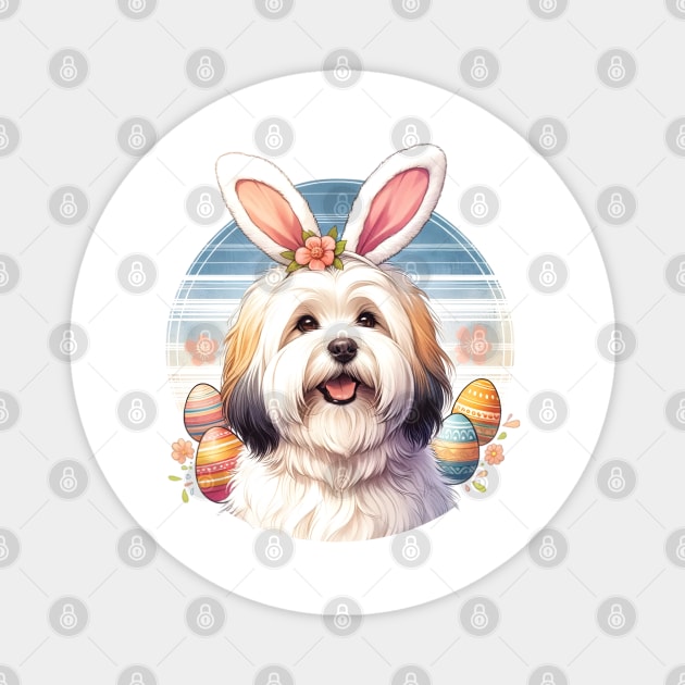 Coton de Tulear Celebrates Easter with Bunny Ears Magnet by ArtRUs